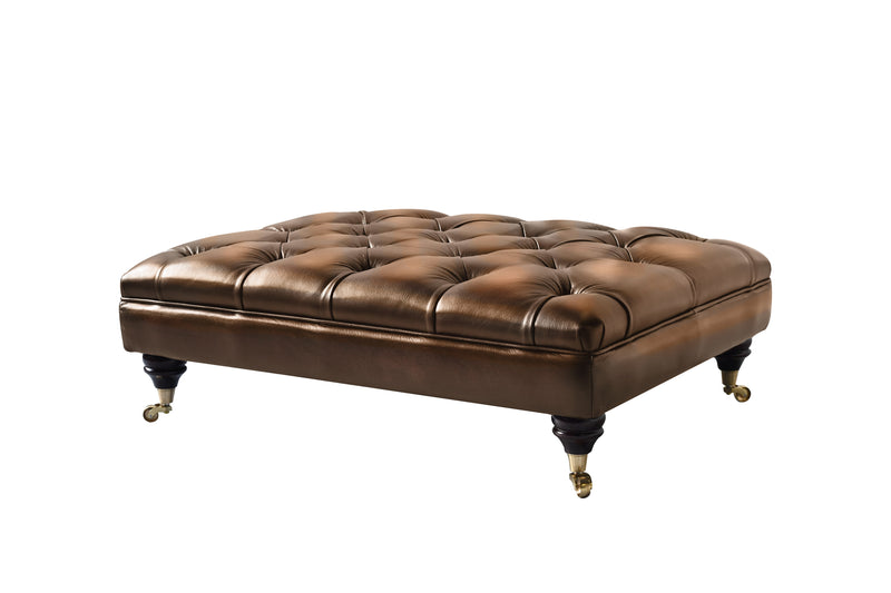 Regent Large Button Bench Footstool