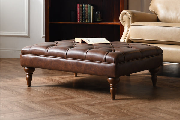 Earl Large Button Bench Footstool