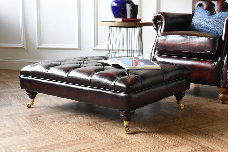 Regent Large Button Bench Footstool
