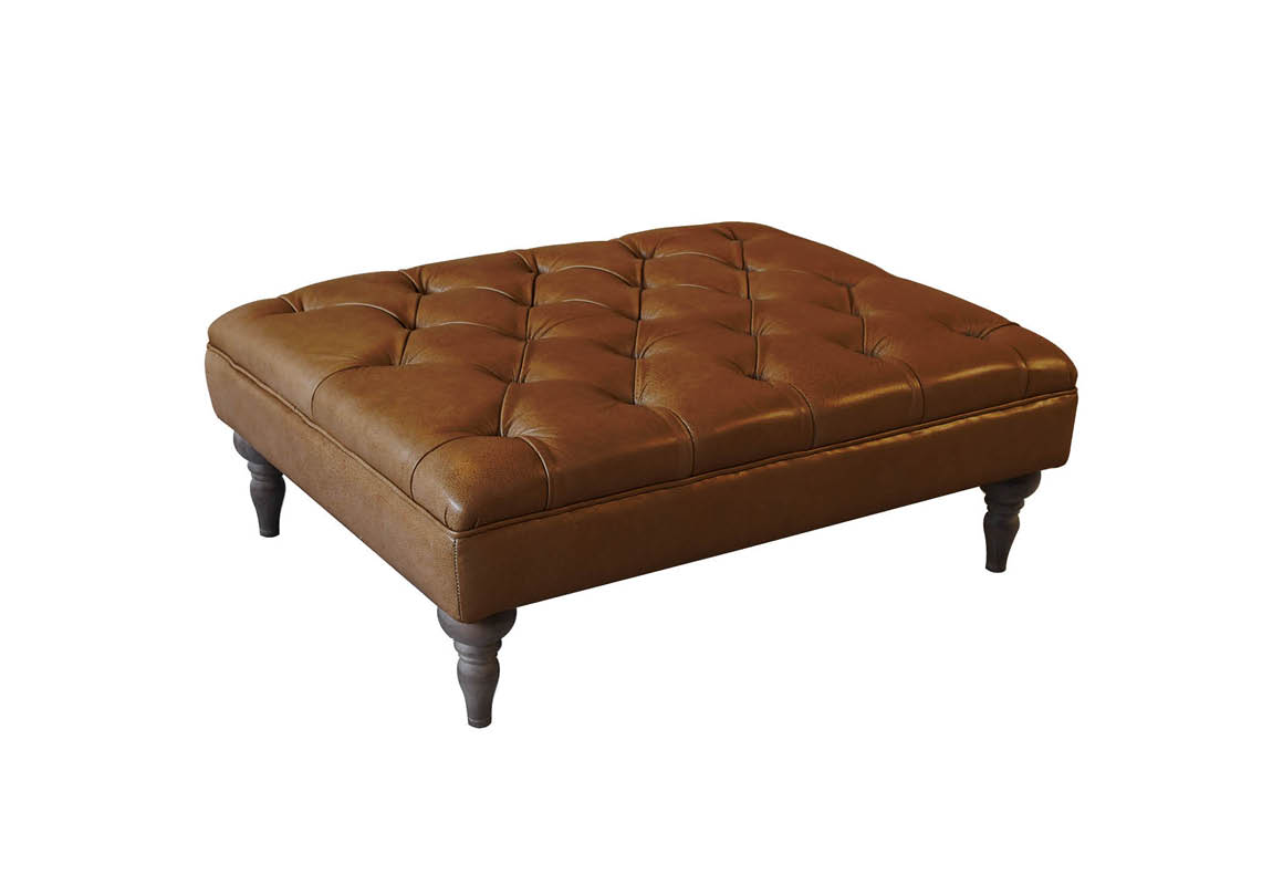 Earl Large Leather Bench Footstool