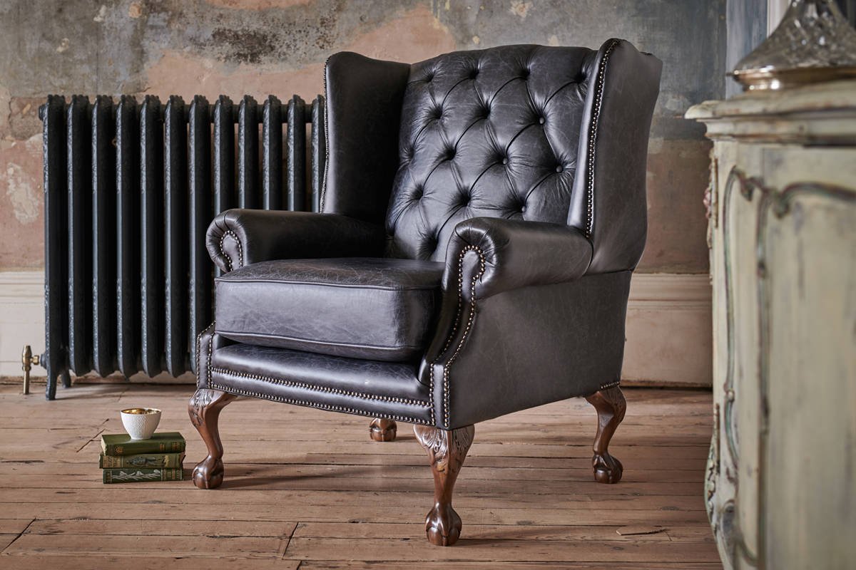 Leather Wingback Office Chair - Belgravia from Thomas LLoyd