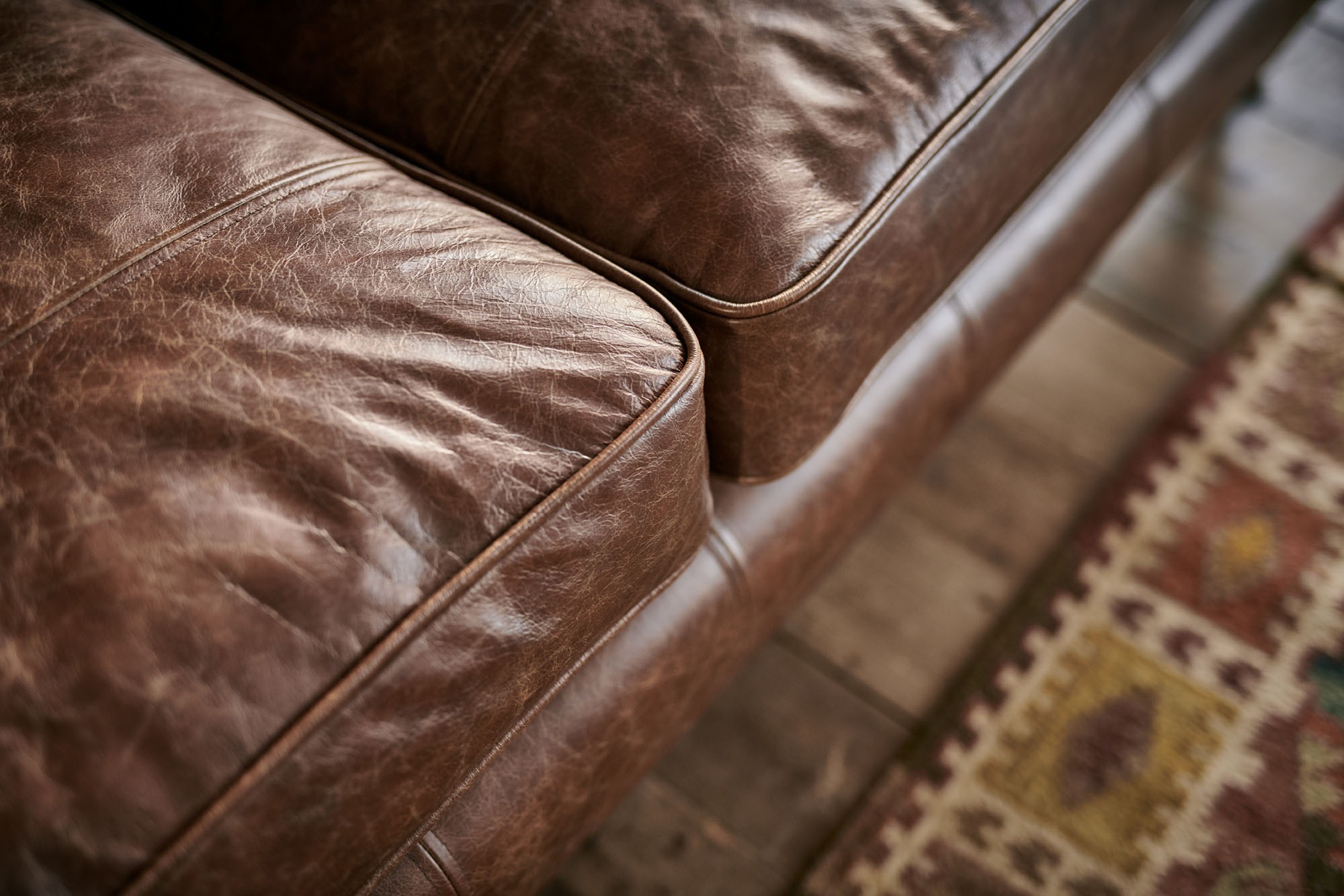 duke all leather sofa